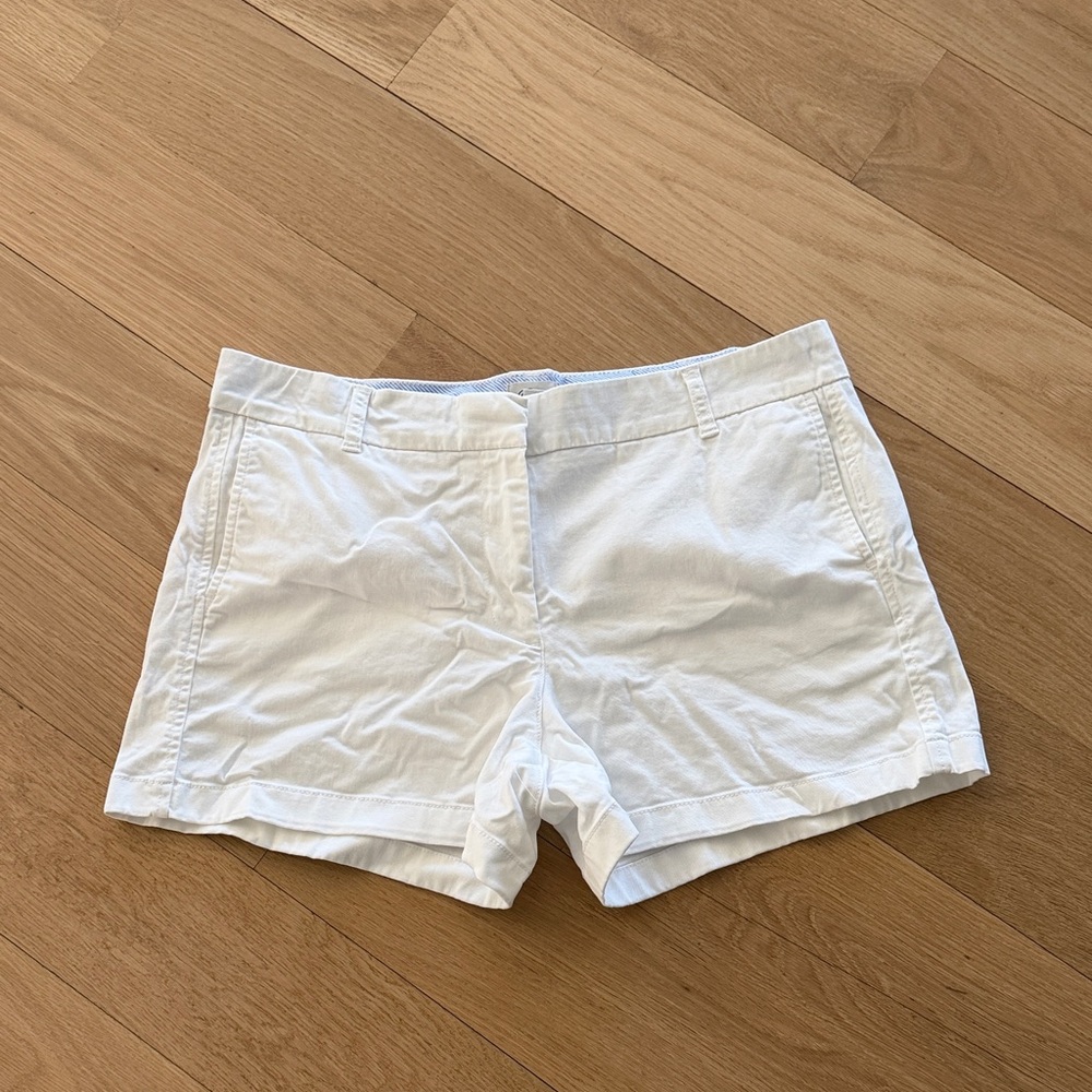 J. Crew White Women's Cotton Bermuda Shorts